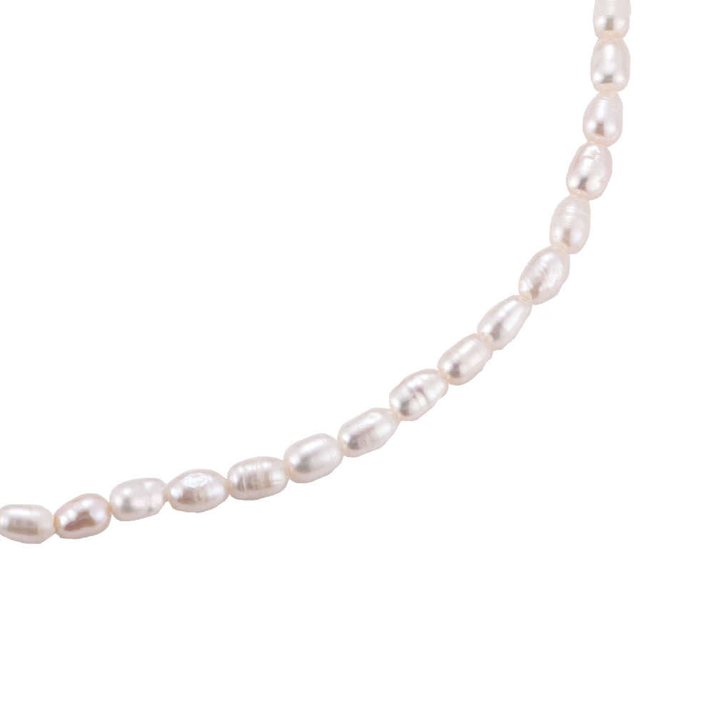 collier à tout de perles blanche pour femme femme pas cher